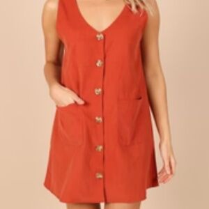 MINI DRESS RUST CORDUROY